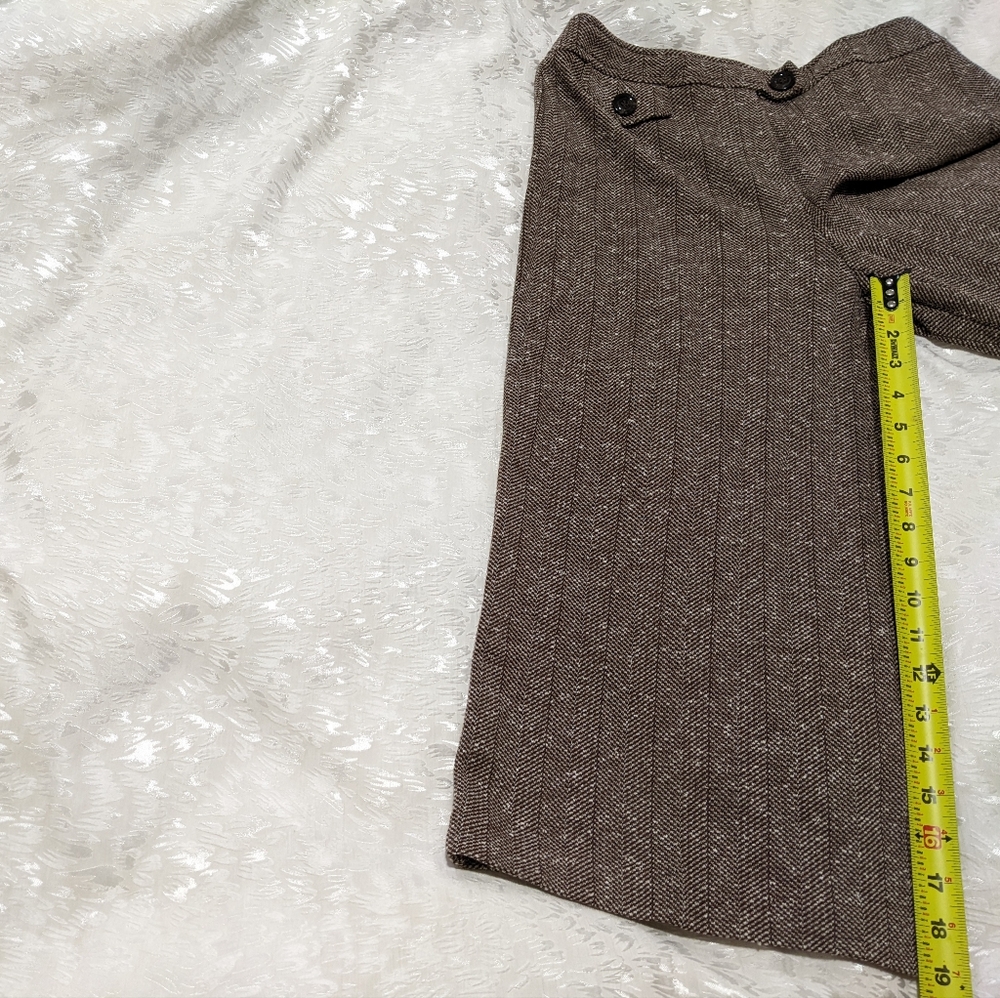 Y2K Vintage, New York & Company, Brown & Cream Tweed Texture Culottes, Small - Picture 8 of 8